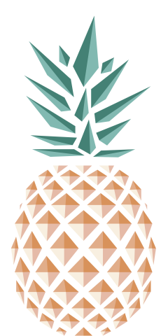 Ananas dunkel mit Kontur