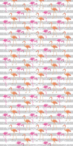 Flamingos orange-rosa mit Streifen